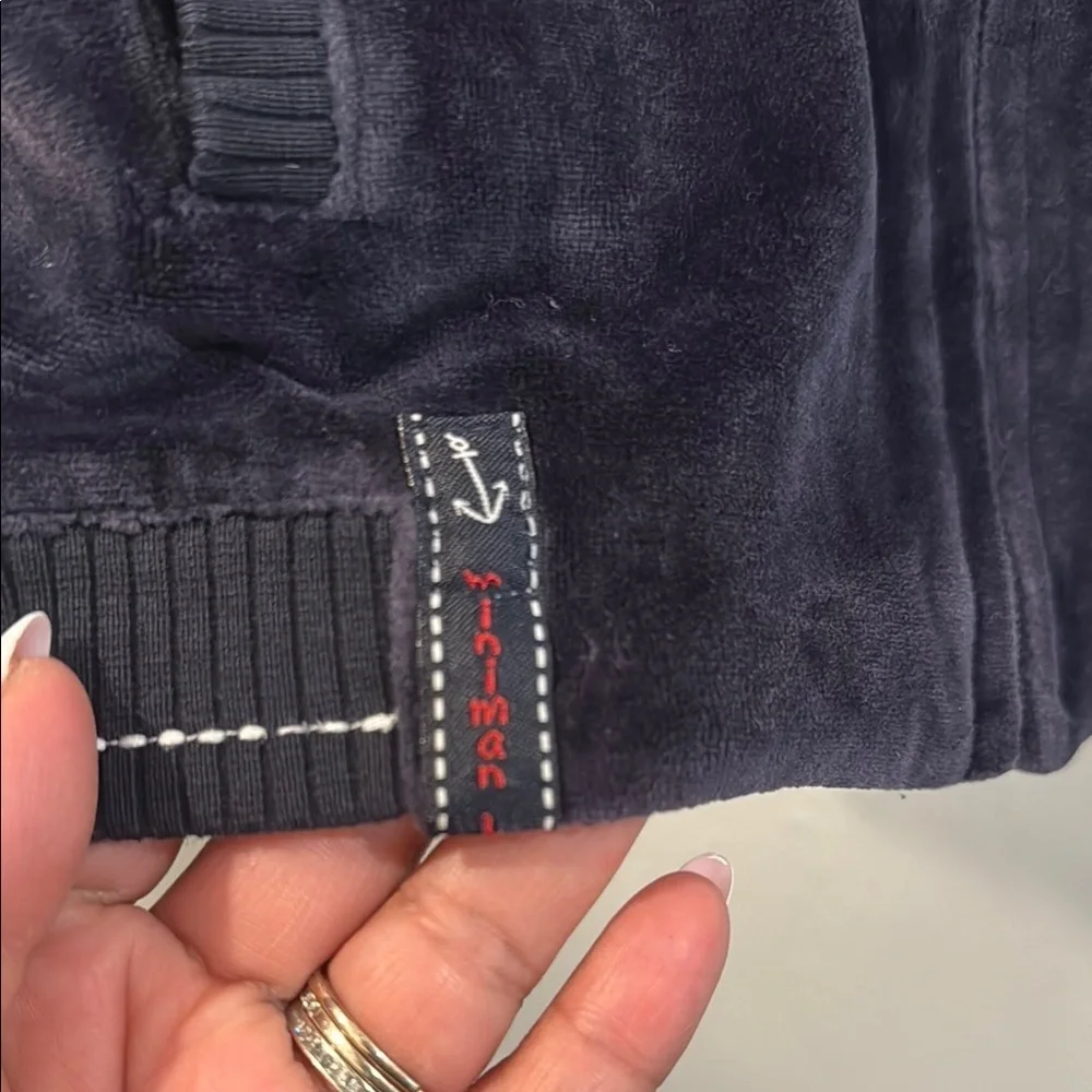 Blue and Red Puffer Jacket with Soft Texture